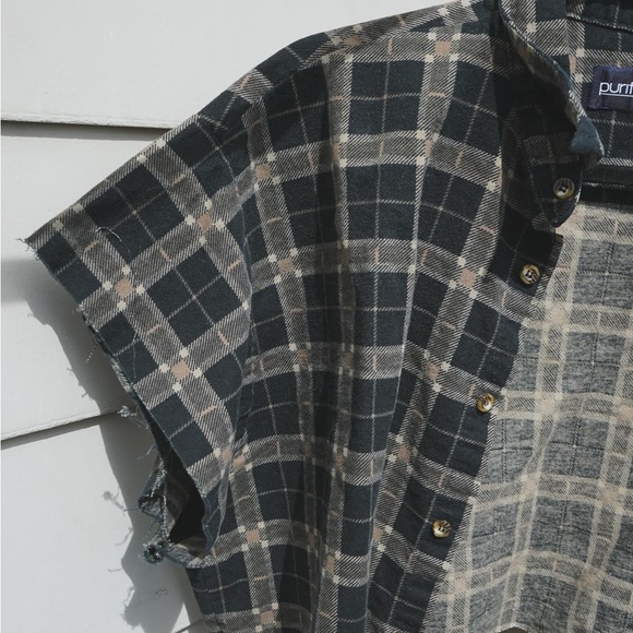 Thrash plaid button up plaid tee - Picture 3 of 3